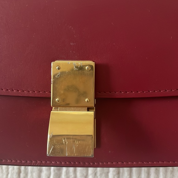 Celine mini box bag in red - Picture 2 of 13